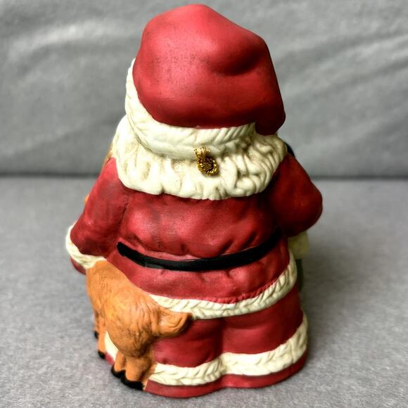 Home Trends Santa Snowman Christmas Porcelain Dinner Bell Ornament Decoration - Picture 3 of 7